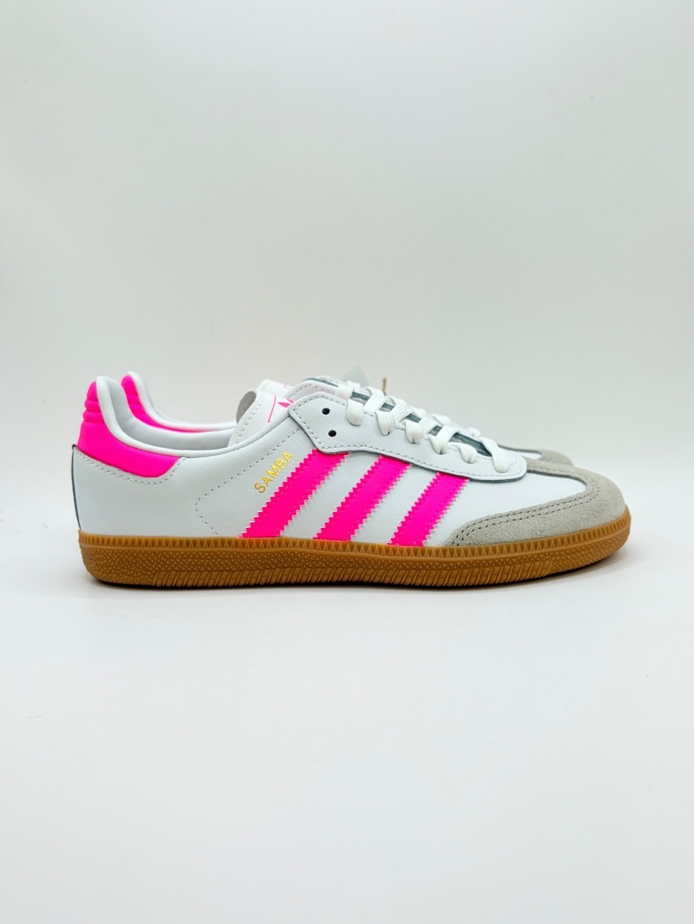 Adidas Samba OG Classic White and Pink Sneakers Size US 2